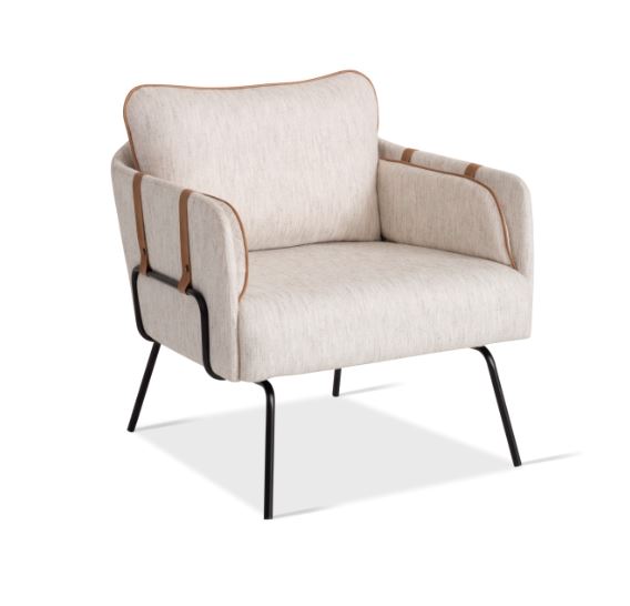 Poltrona Laço para sala de estar com percintas