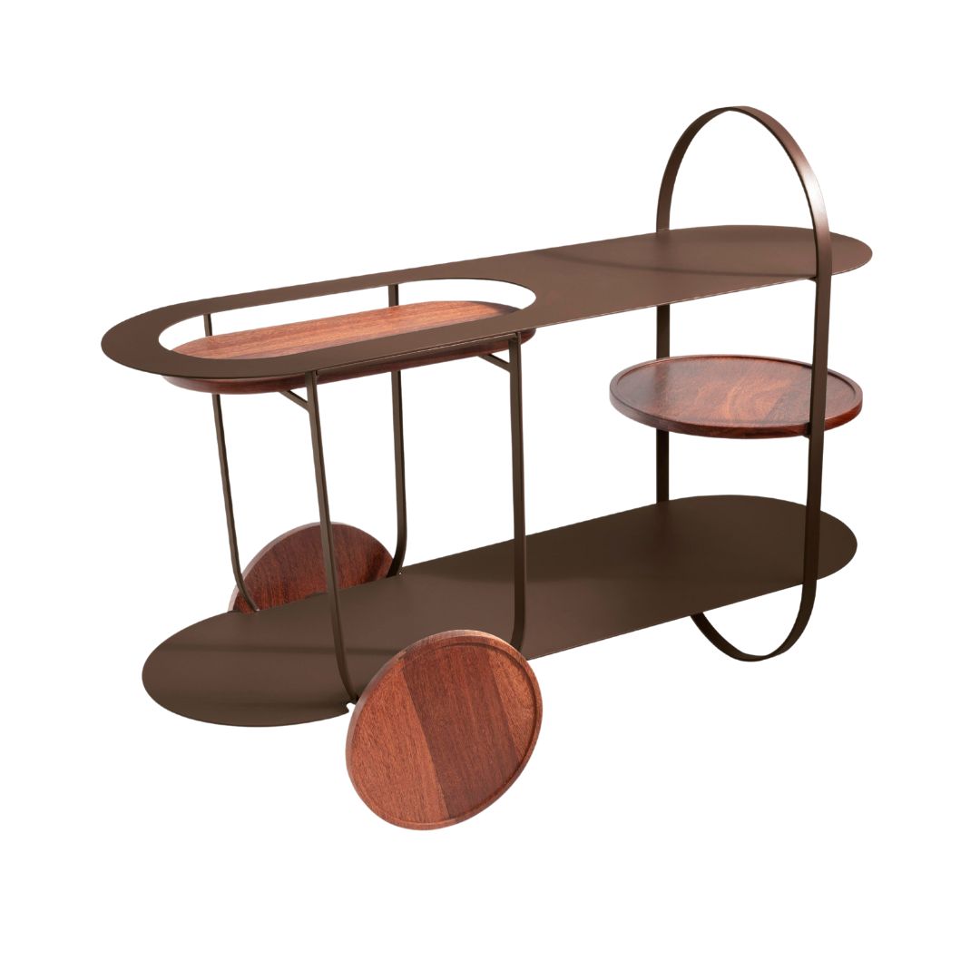 Carrinho Bar Apolo para sala