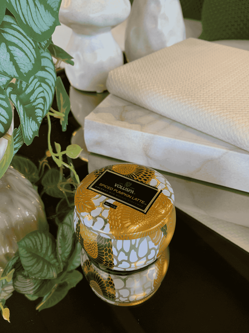 Mini Vela Voluspa Lata 25H Spiced Pumpkin Latte