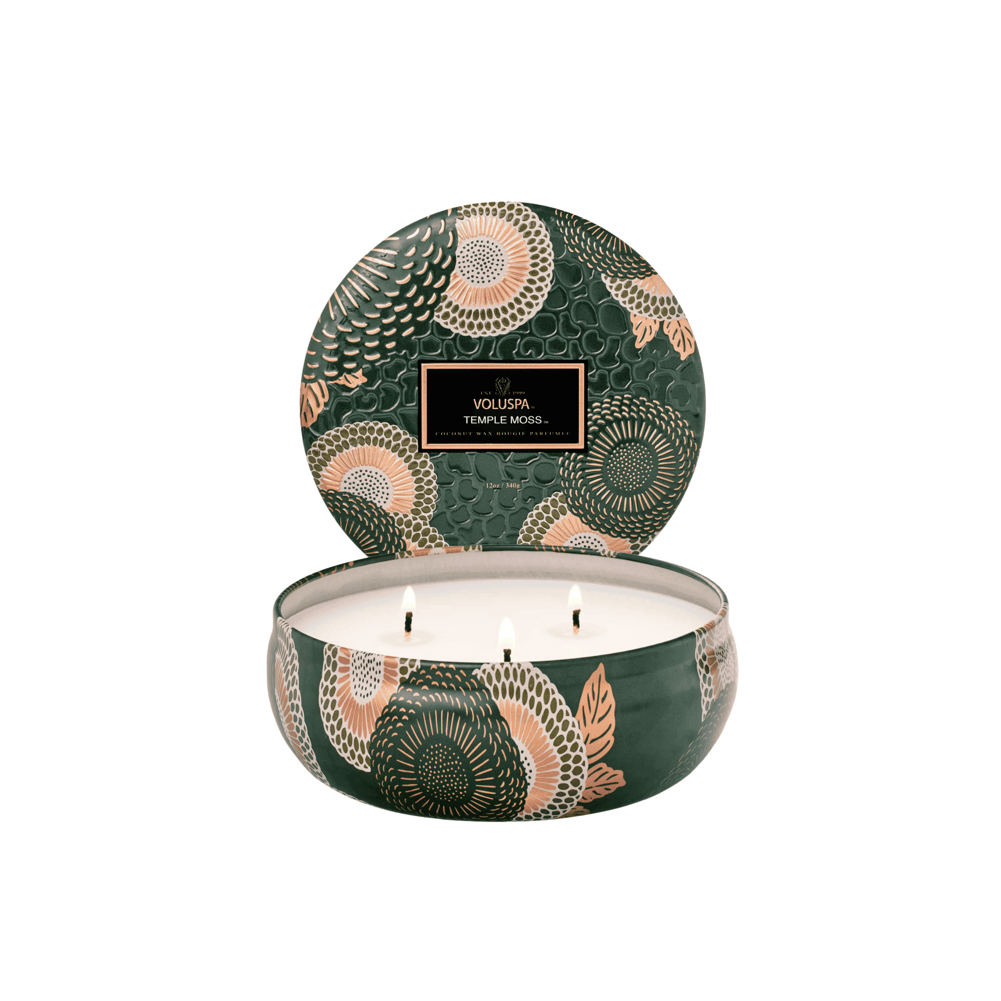 Vela Voluspa Lata 3 Pavios 60H Temple Moss