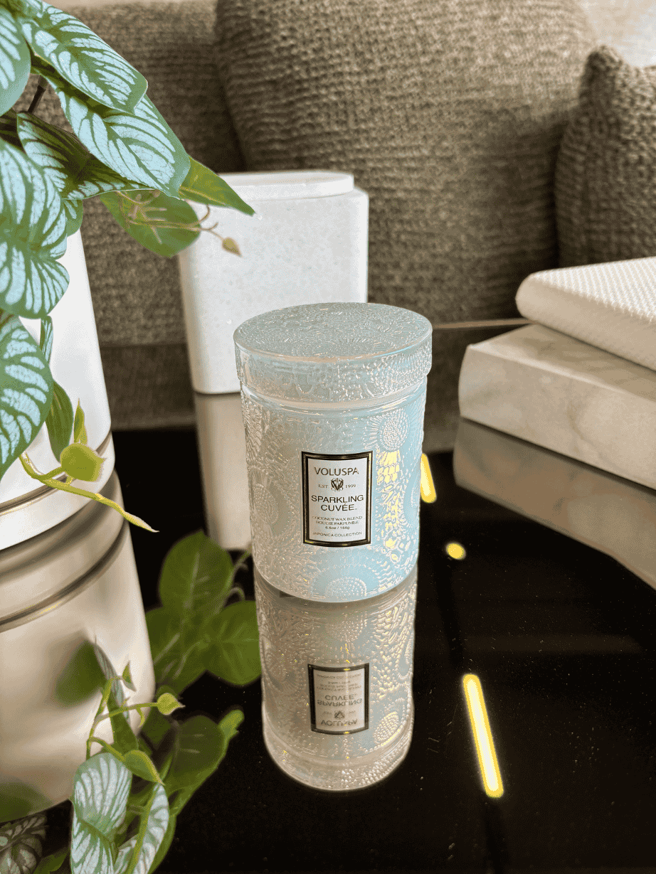 Mini Vela Voluspa Vidro 50H Sparkling Cuvee