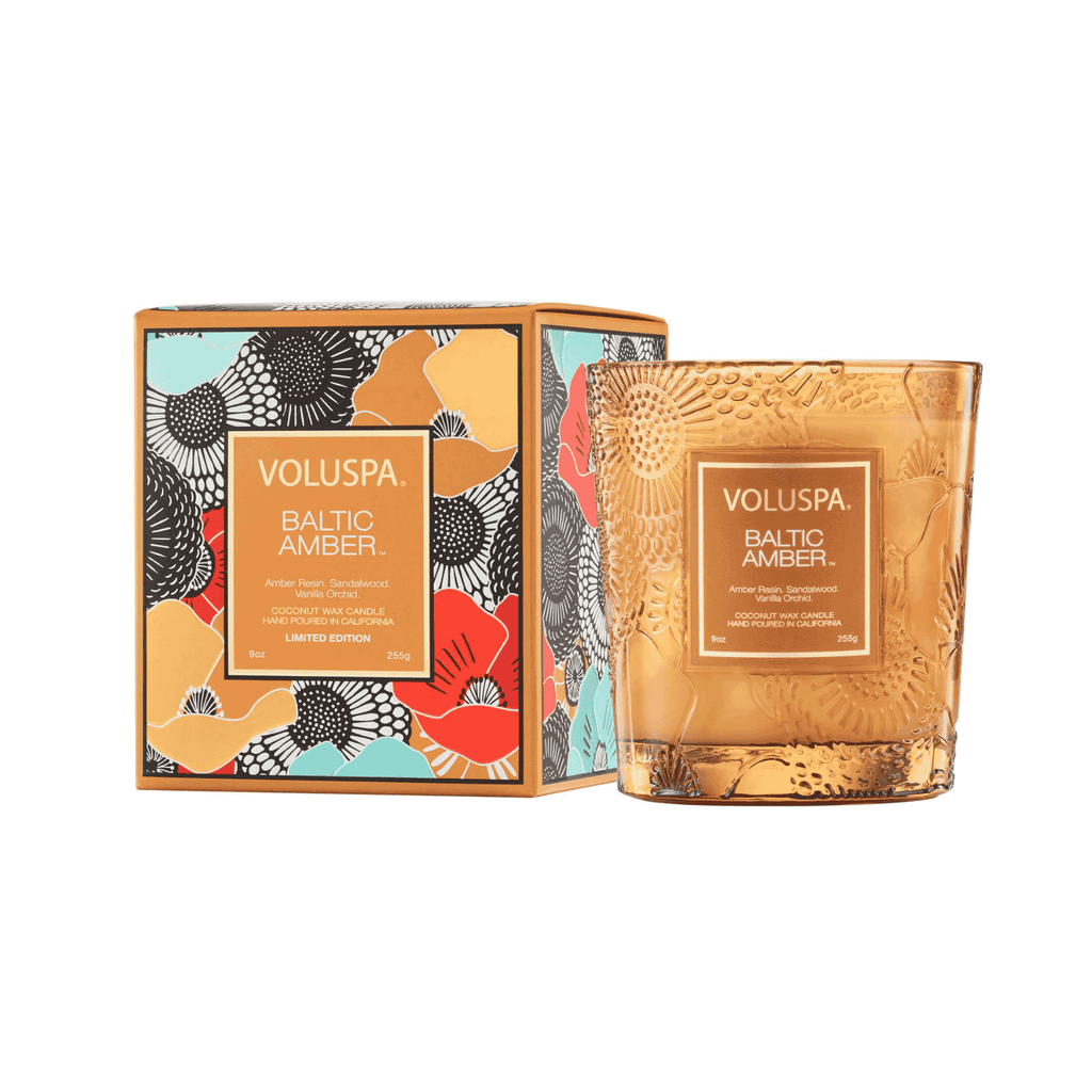 Vela Voluspa Copo Vidro 60H Ediçao 25 Aniversario Baltic Amber