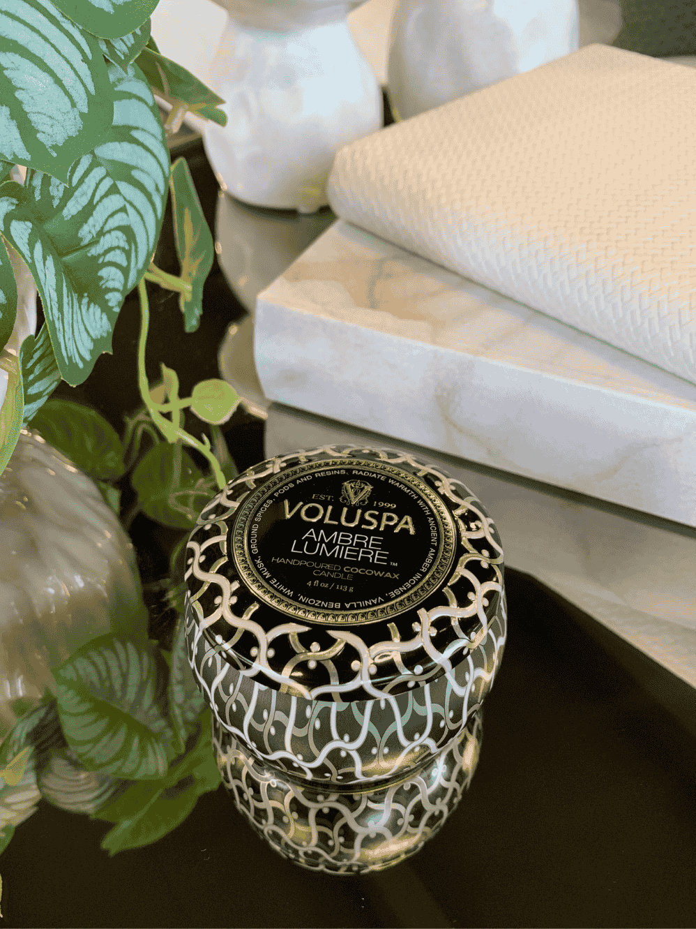 Mini Vela Voluspa Lata 25H Ambre Lumiere