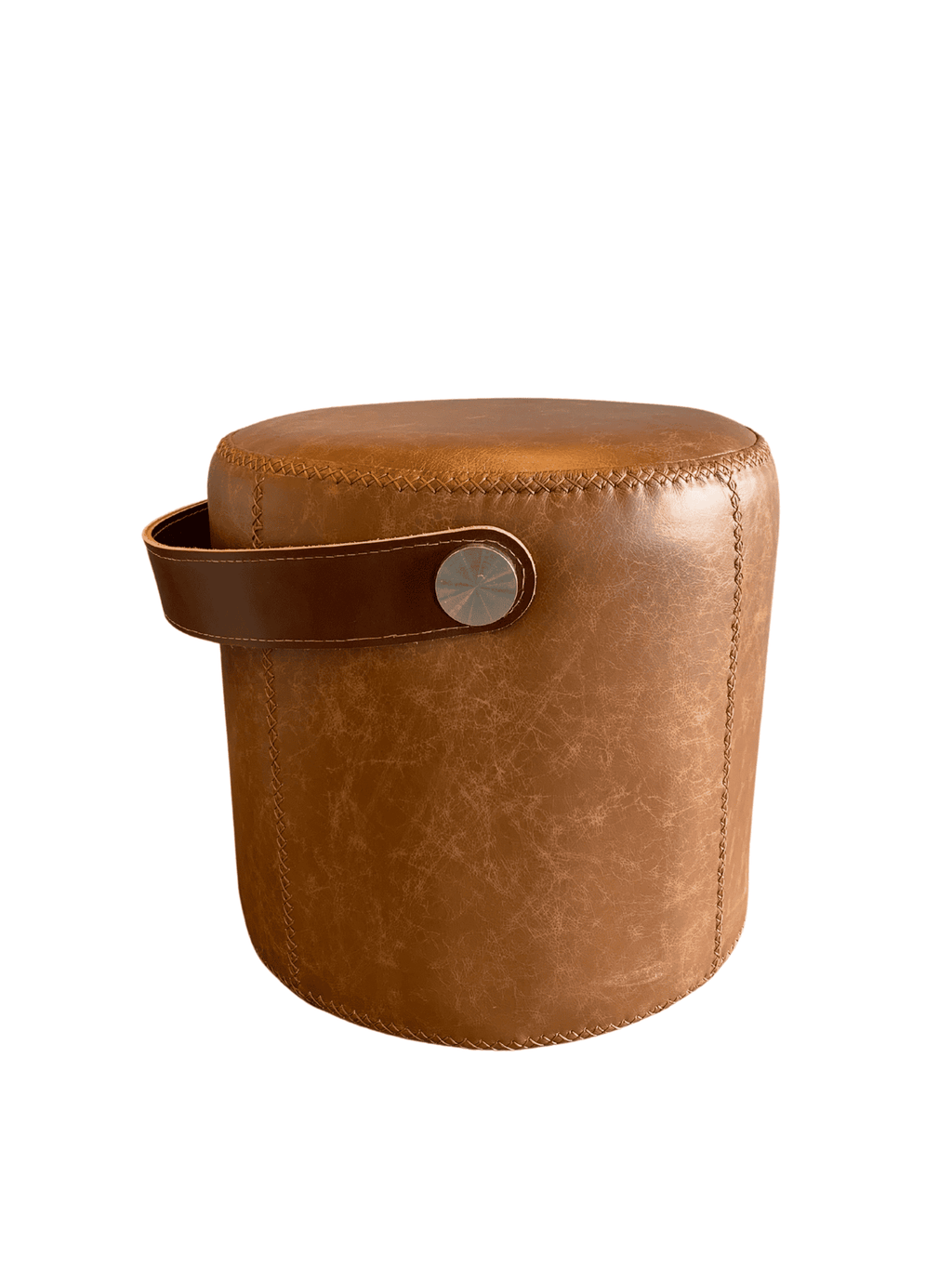 Puff Balde em Couro