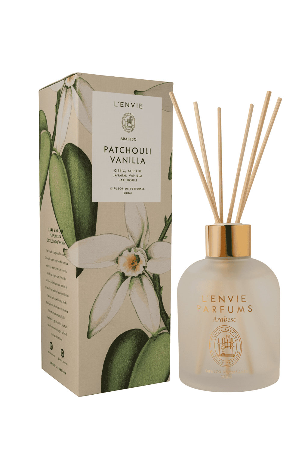 Difusor de Perfume Lenvie Arabesc Patchouli Vanilla 200ml