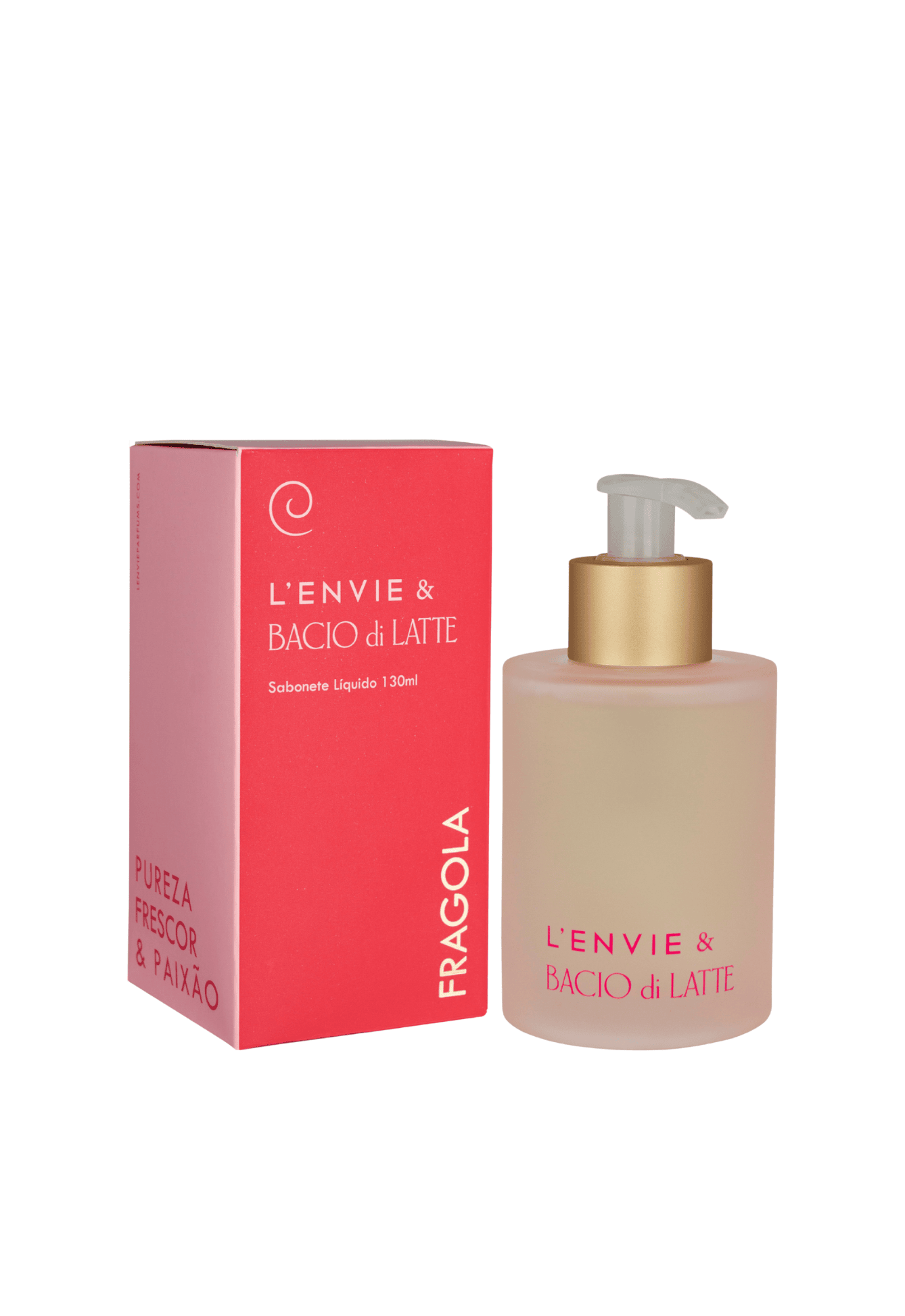 Sabonete Líquido Lenvie Bacio Di Latte Fragola 130ml