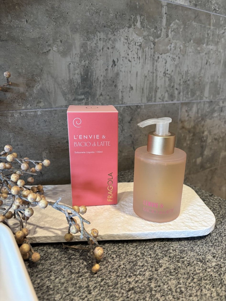 Sabonete Líquido Lenvie Bacio Di Latte Fragola 130ml