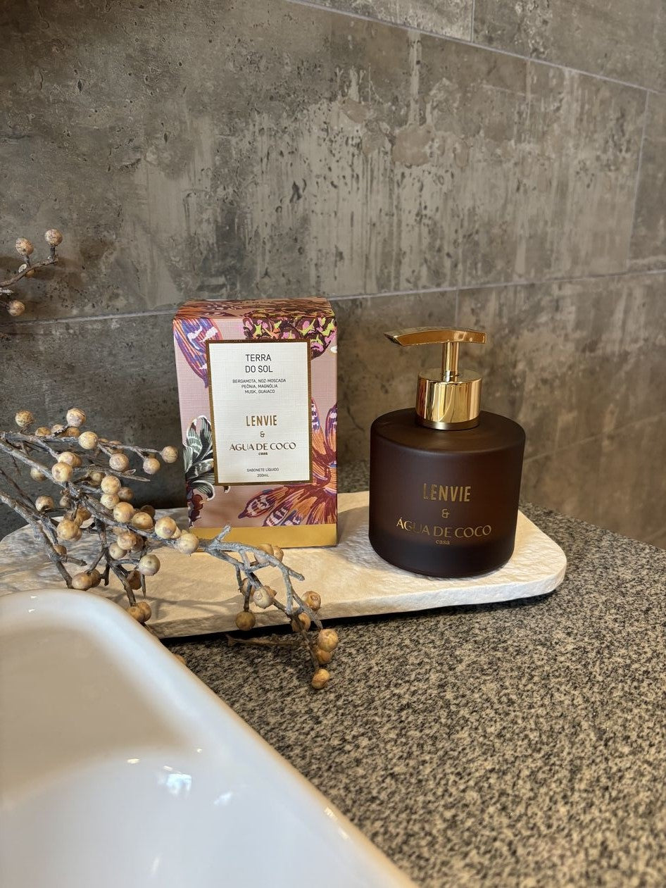 Sabonete Líquido Lenvie Terra do Sol Água de Coco 200ml
