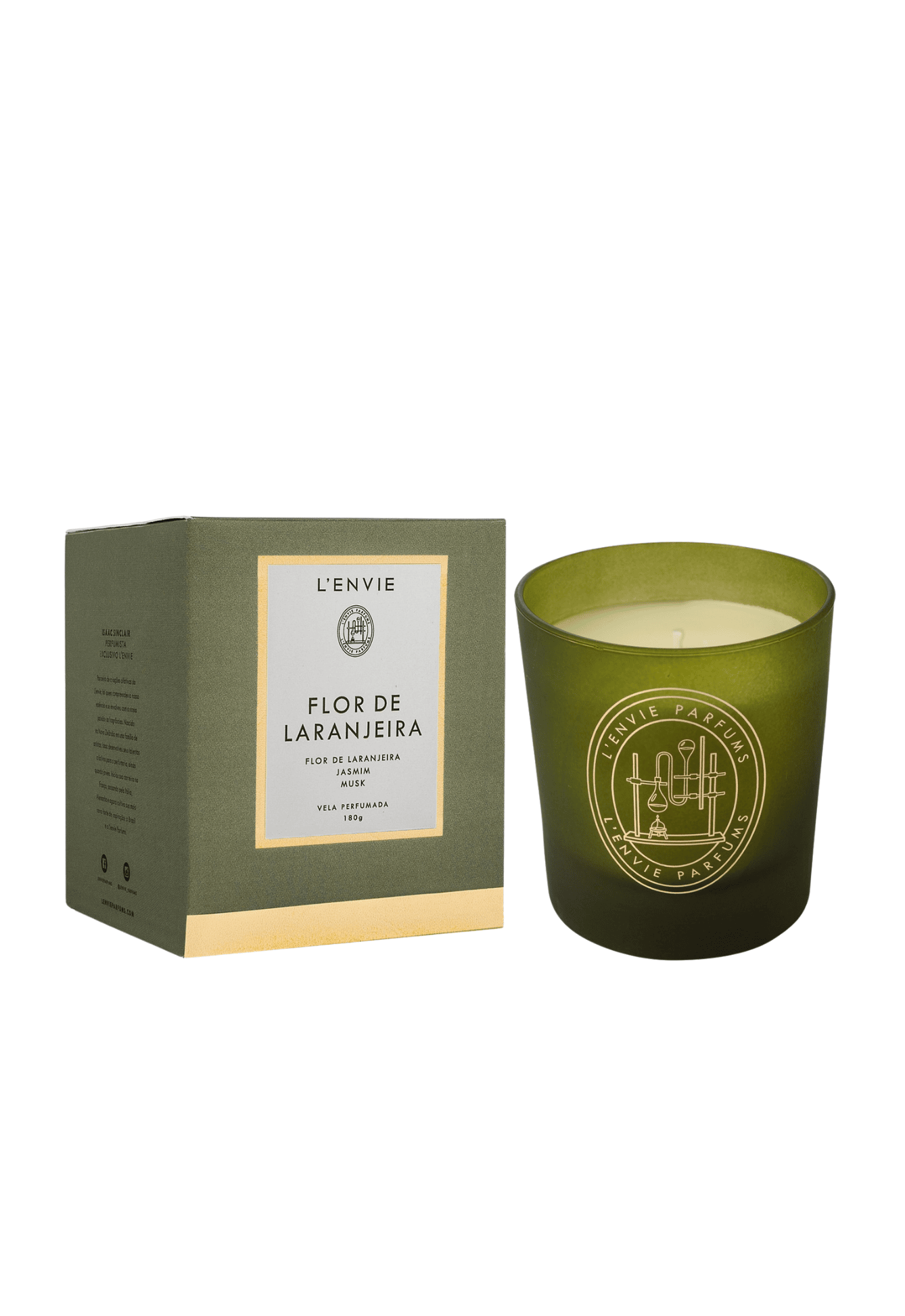 Vela Perfumada Lenvie Elementos Flor de Laranjeira 210g