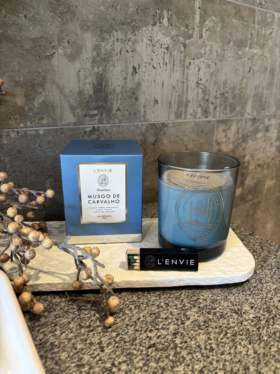 Vela Perfumada Lenvie Elementos Musgo de Carvalho 210g