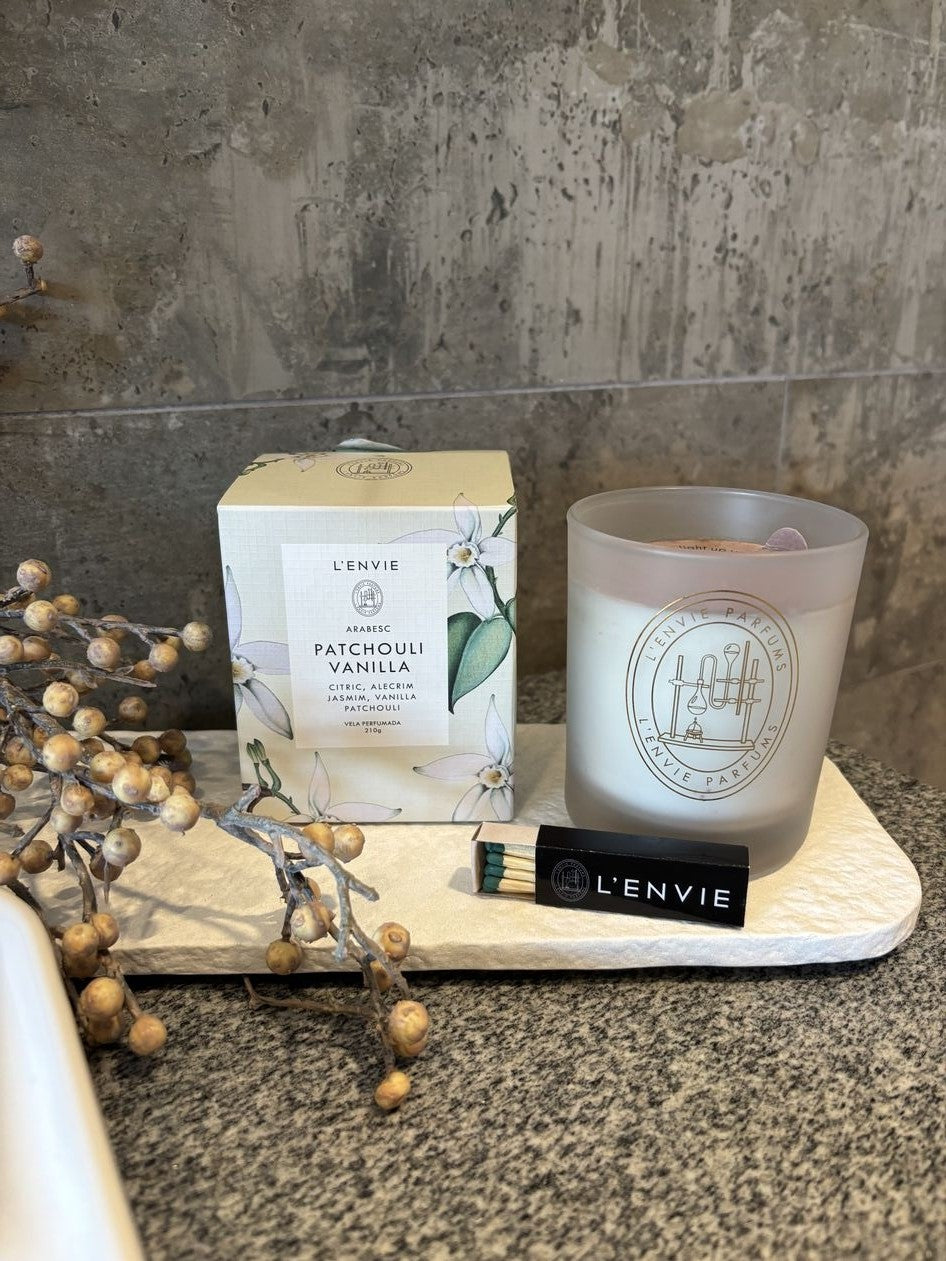 Vela Perfumada Lenvie Arabesc Patchouli Vanilla 210g