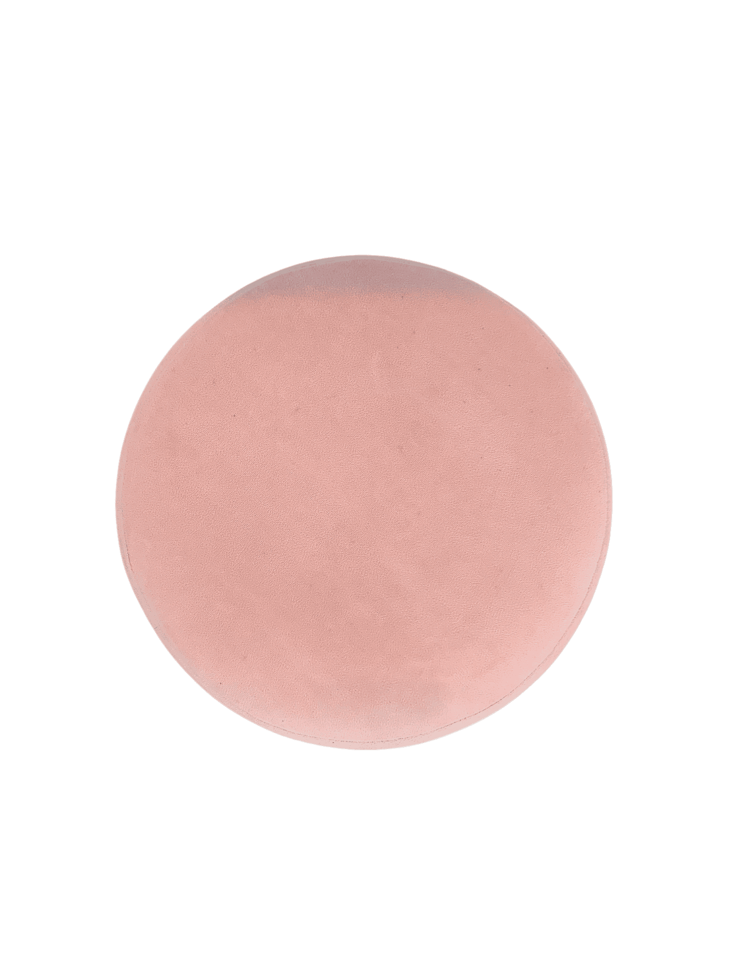 Puff em Metal e Veludo Rosa