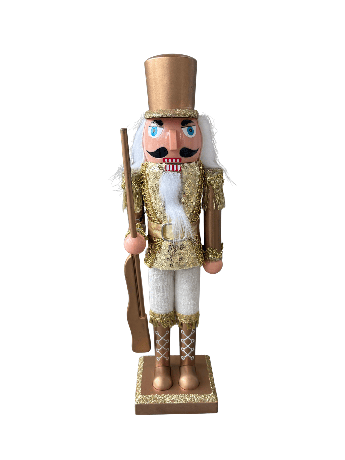 Boneco Quebra Nozes Natal 40cm Dourado