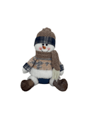 Boneco de Neve Sentado Natal 24cm Azul