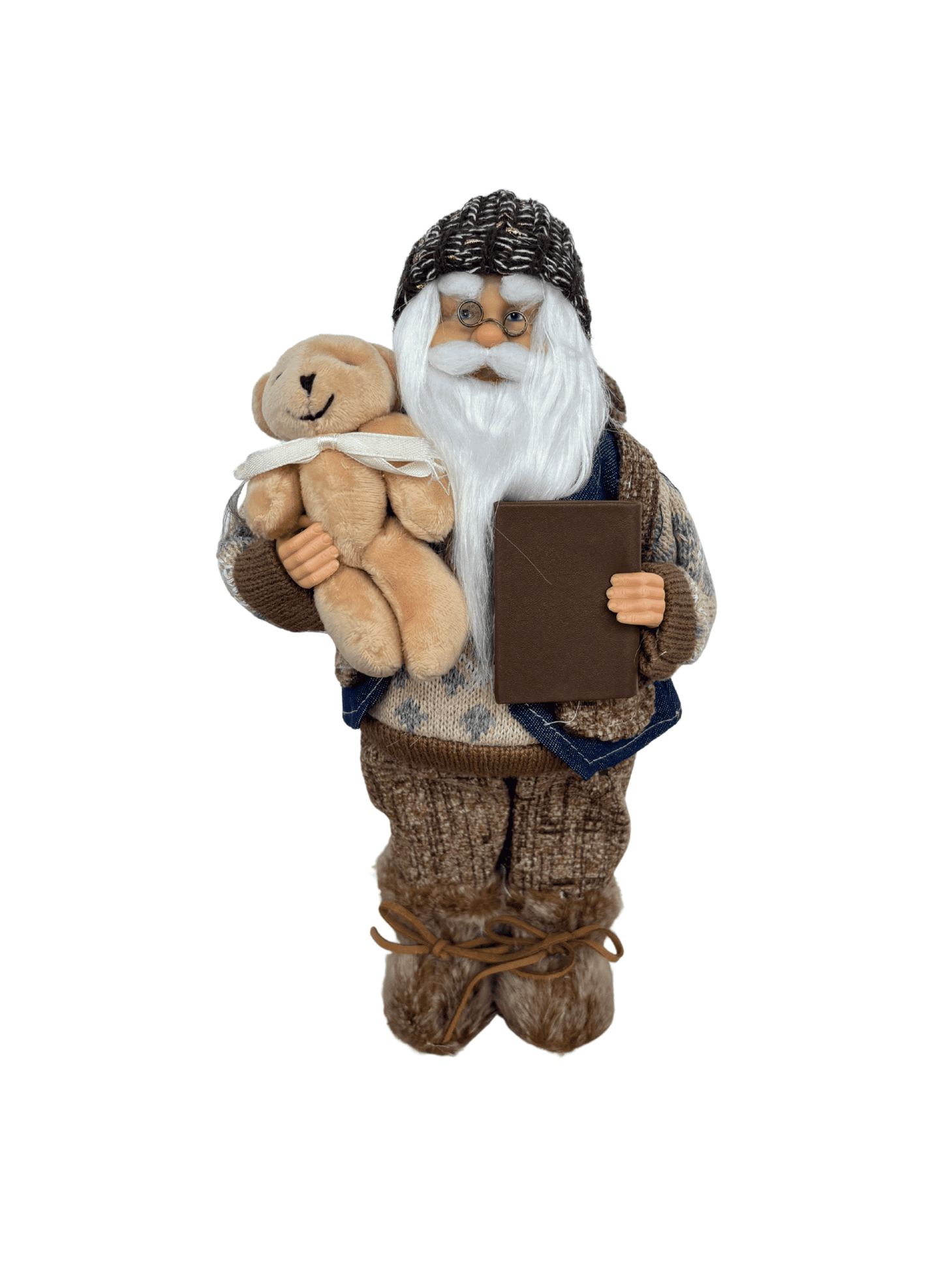 Boneco Papai Noel em Pé Natal 30cm Azul