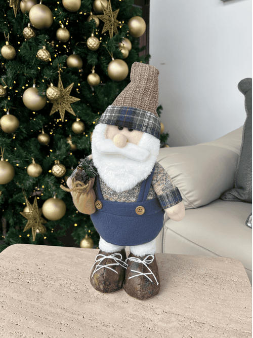 Boneco Papai Noel em Pé Natal 42cm Azul