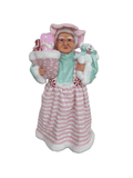 Boneco Mamãe Noel em Pé Natal 45cm Rosa e Verde