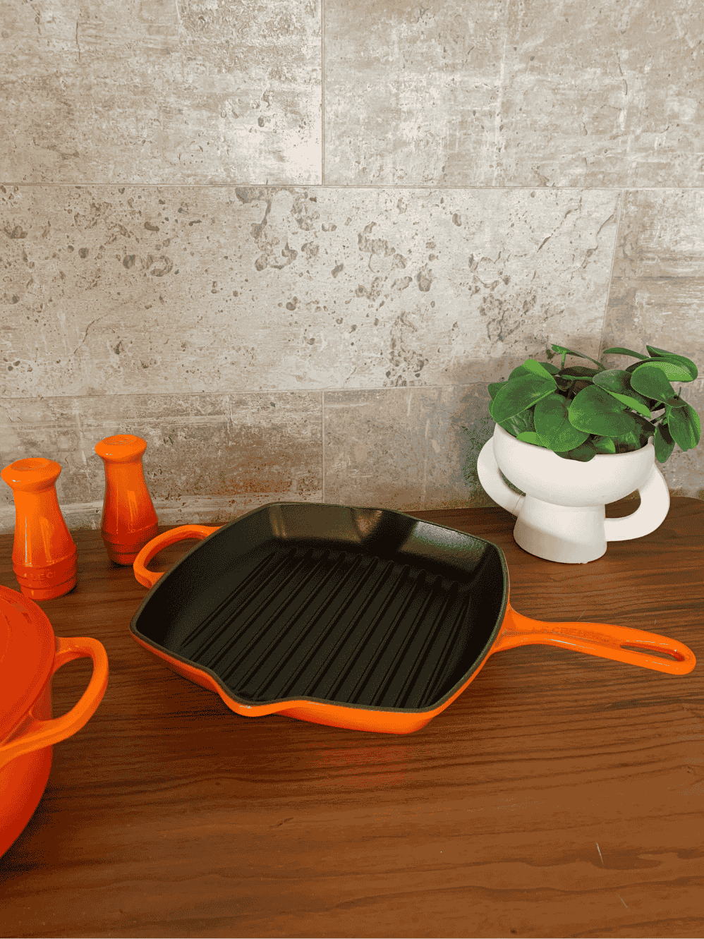 Grelha Quadrada Le Creuset 26cm Laranja