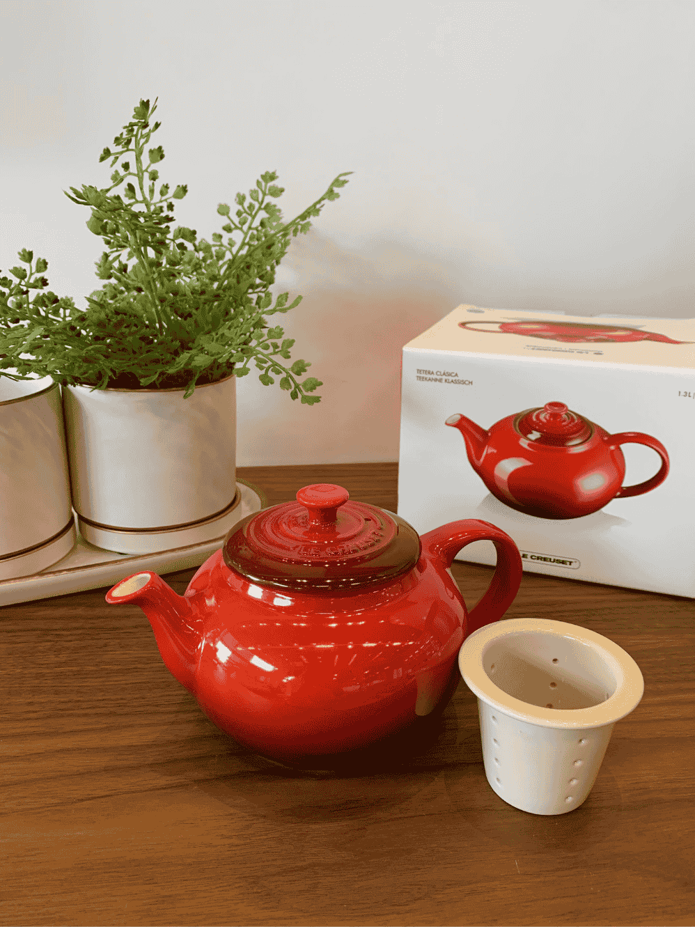 Bule de Cha com Infusor Le Creuset 600ml Vermelho