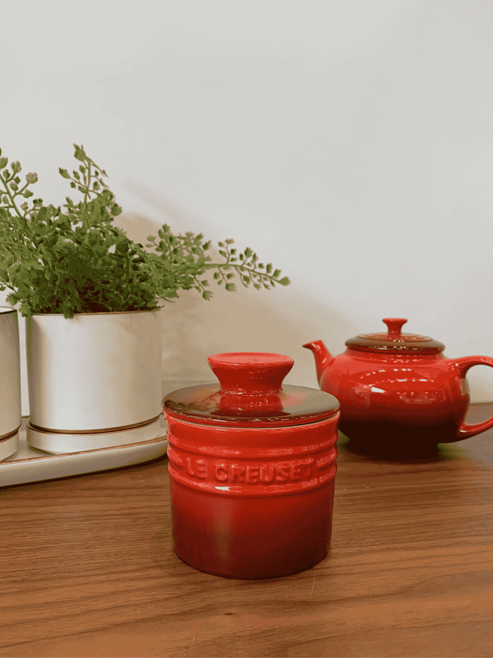 Manteigueira Francesa Le Creuset Vermelho