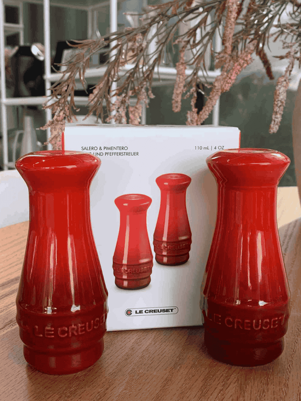 Set Saleiro e Pimenteiro Le Creuset 110ml Vermelho