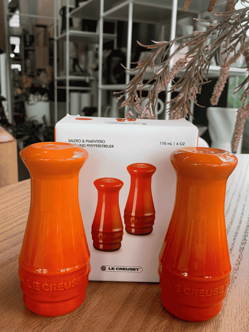 Set Saleiro e Pimenteiro Le Creuset 110ml Laranja