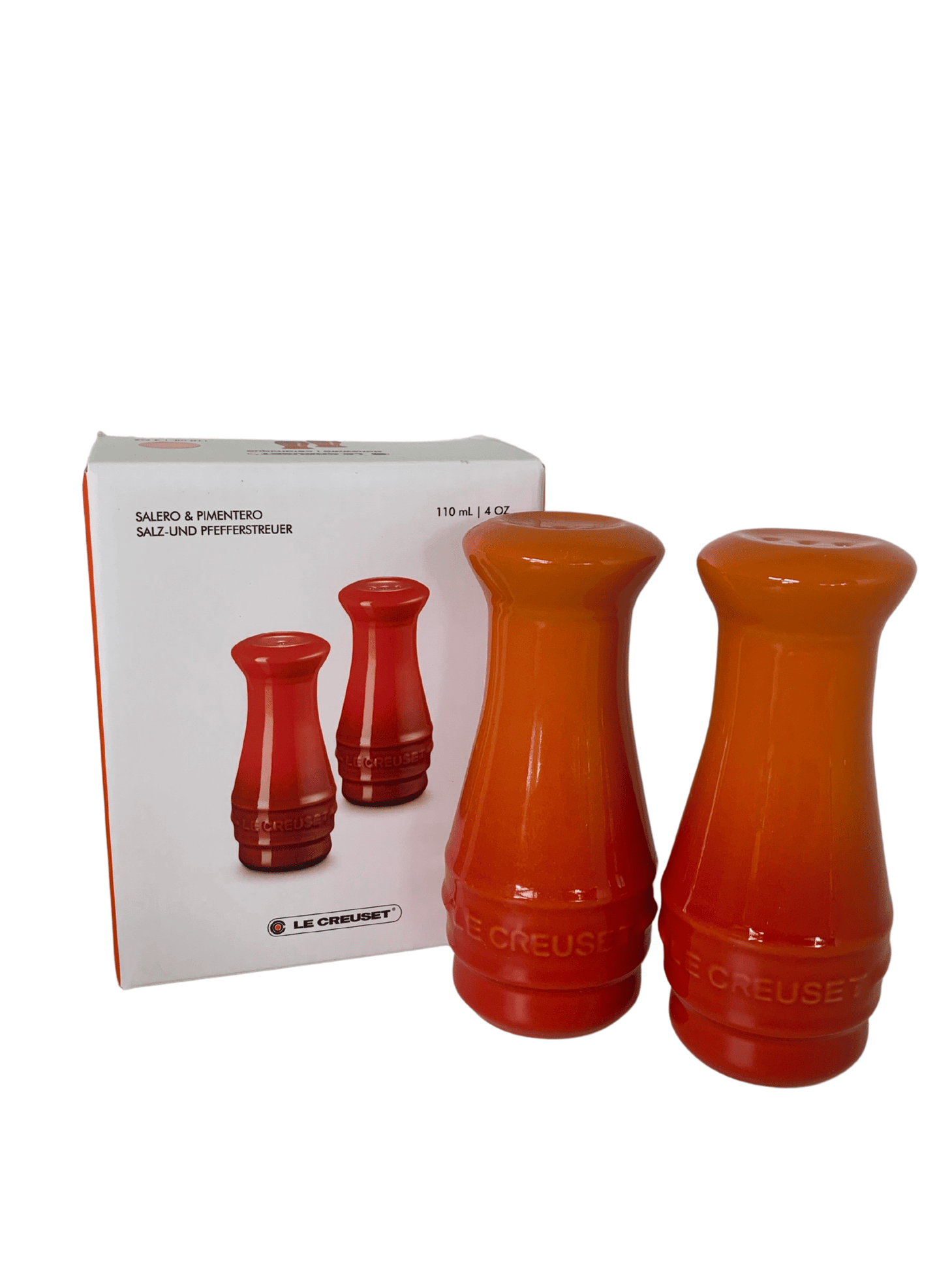 Set Saleiro e Pimenteiro Le Creuset 110ml Laranja