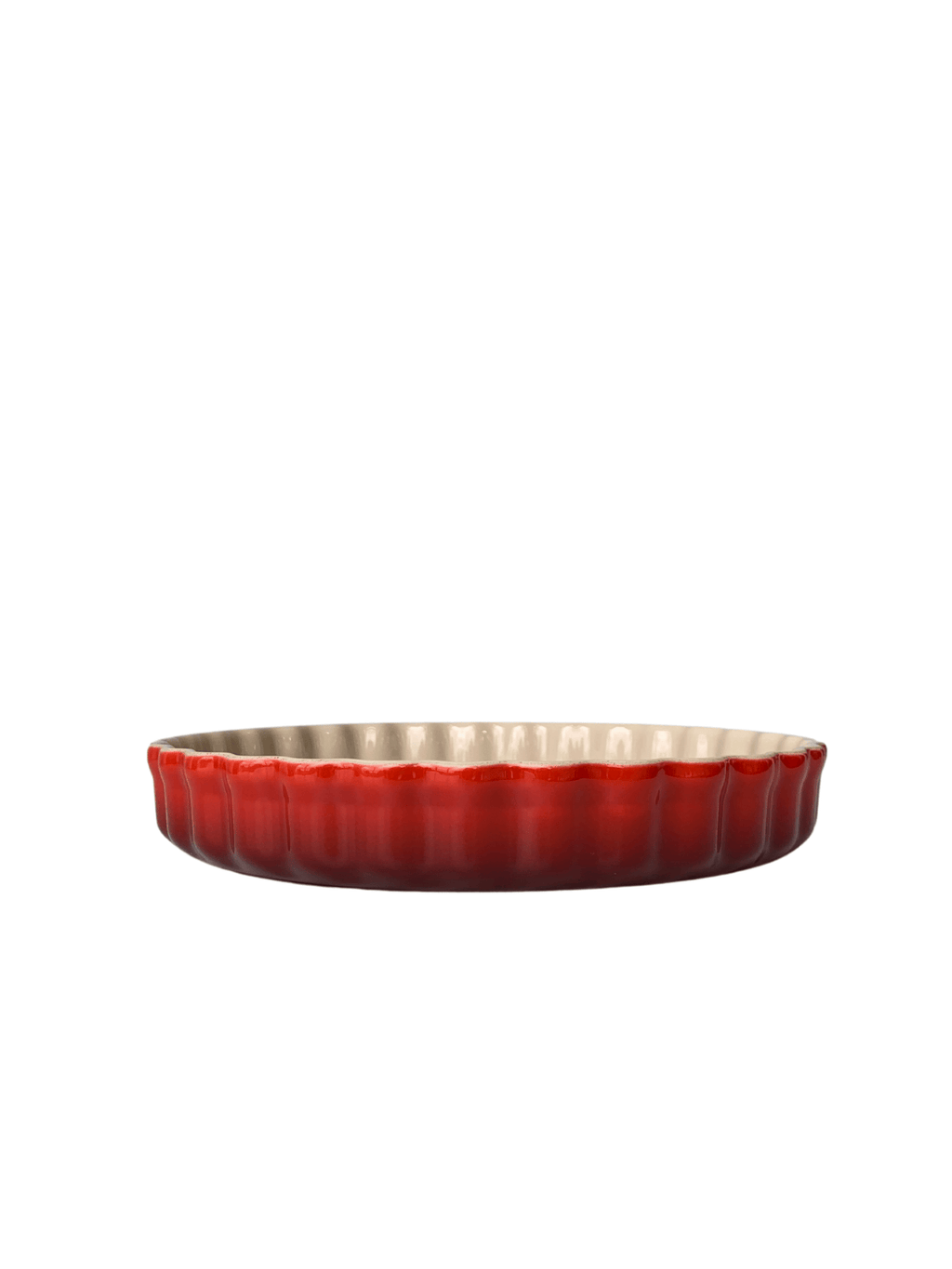 Travessa Redonda Canelada Heritage Le Creuset 28cm Vermelho