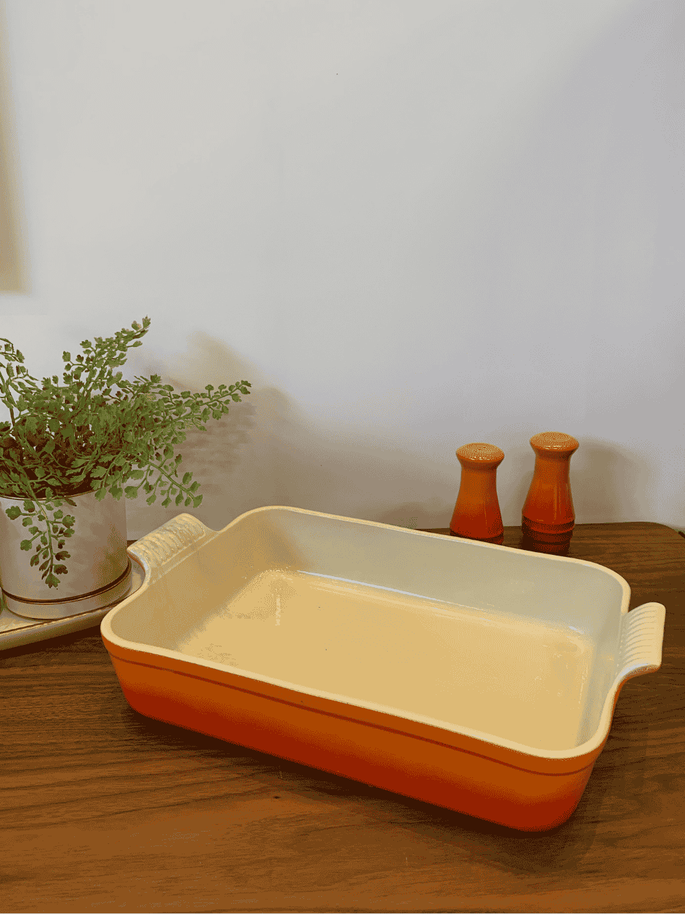 Travessa Retangular Heritage Le Creuset 32cm Laranja