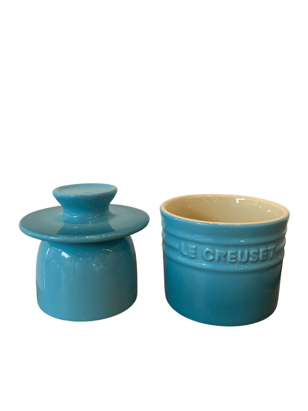 Manteigueira Francesa Le Creuset Azul Caribe