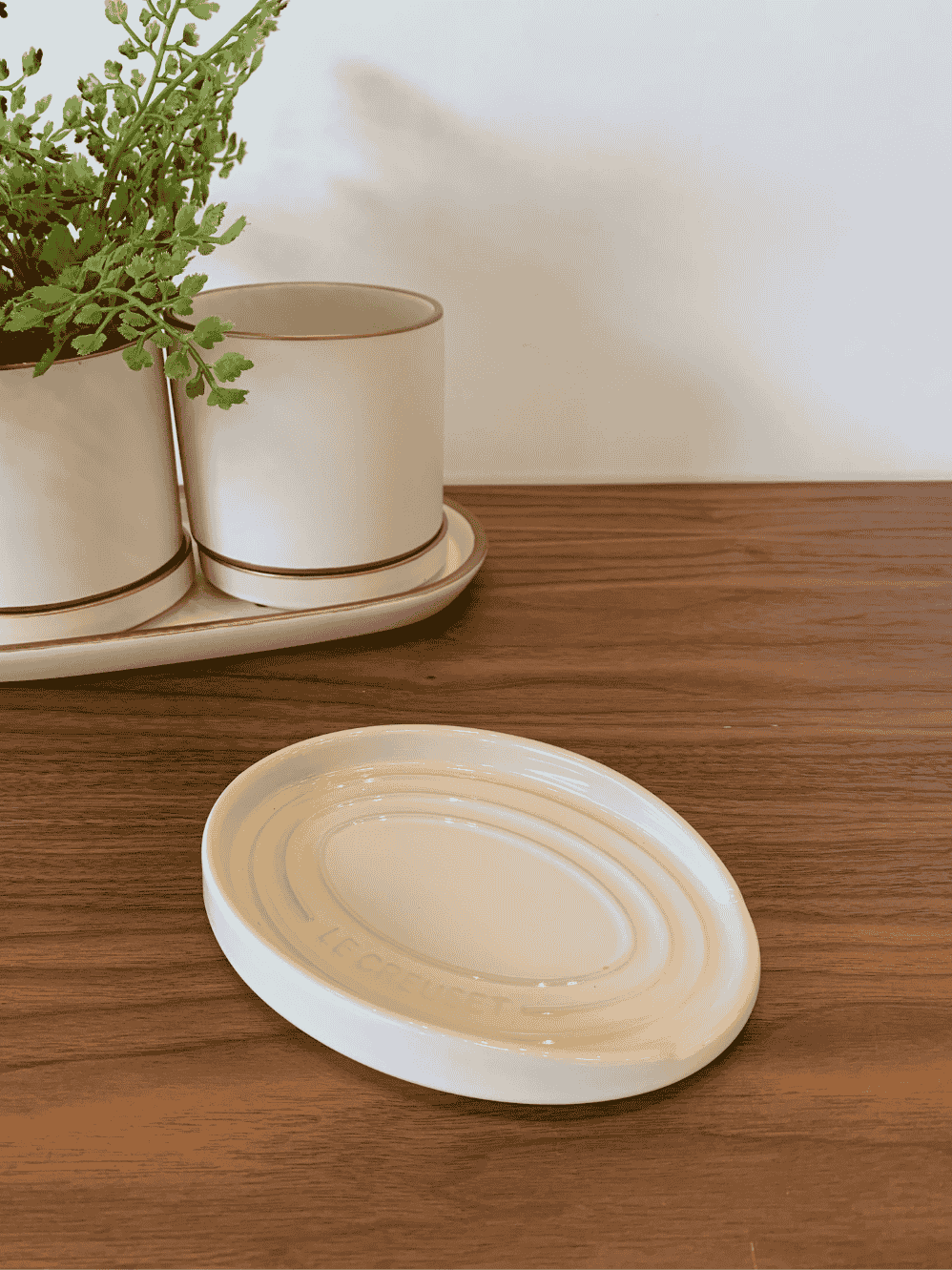 Descanso Oval para Colher Le Creuset 16cm Meringue