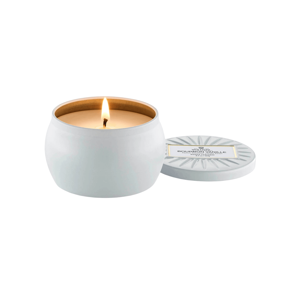 Mini Vela Voluspa Lata 25H Bourbon Vanille