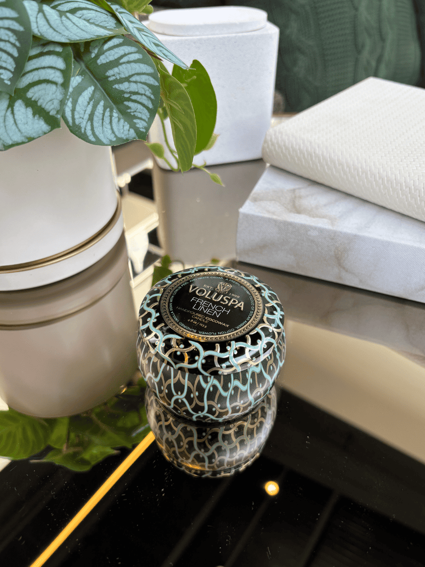 Mini Vela Voluspa Lata 25H French Linen