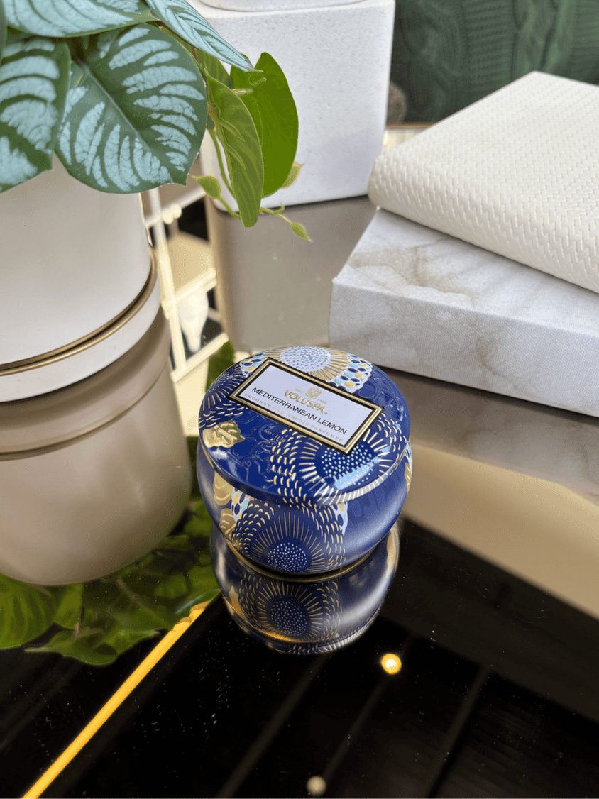 Mini Vela Voluspa Lata 25H Mediterranean Lemon