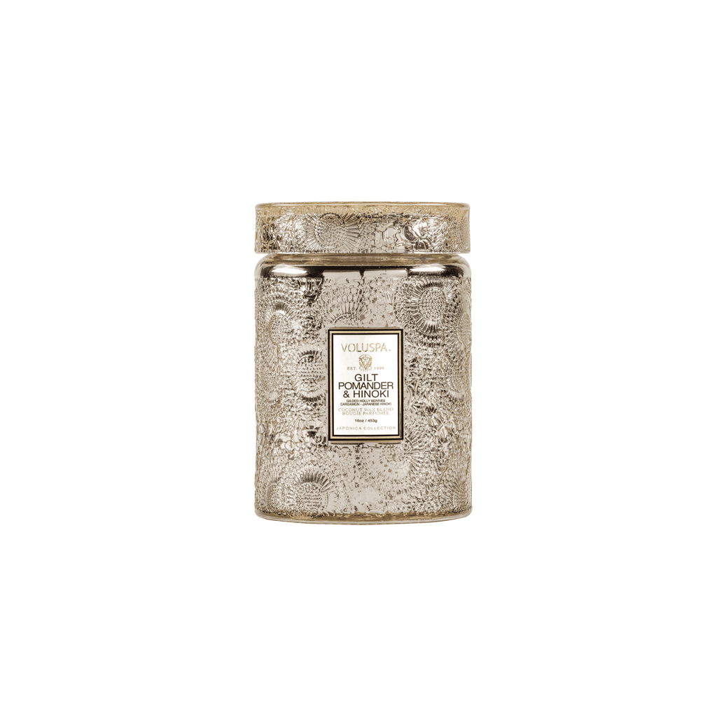 Mini Vela Voluspa Vidro 50H Gilt Pomander e Hinoki