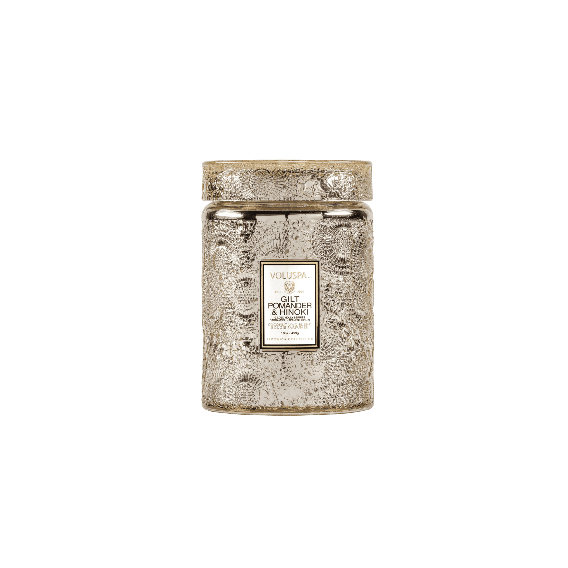 Mini Vela Voluspa Vidro 50H Gilt Pomander e Hinoki