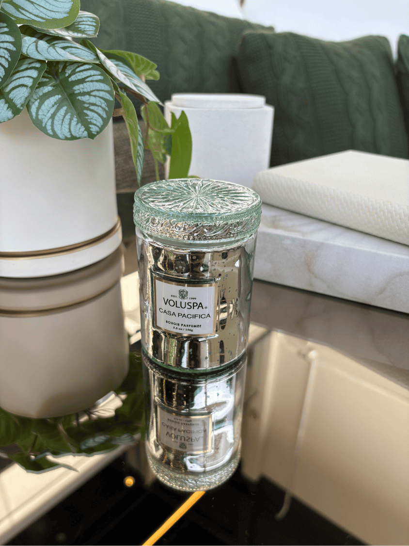 Mini Vela Voluspa Vidro 50H Casa Pacifica