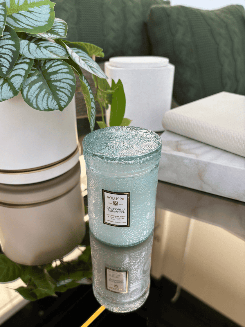 Mini Vela Voluspa Vidro 50H California Summers