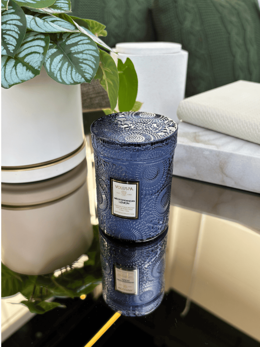Mini Vela Voluspa Vidro 50H Mediterranean Lemon