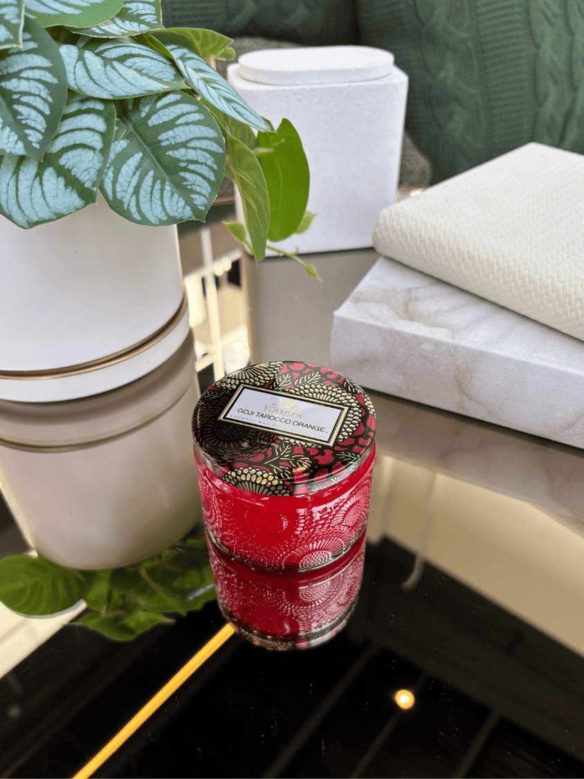 Vela Voluspa Vidro P 25H Goji Tarocco Orange