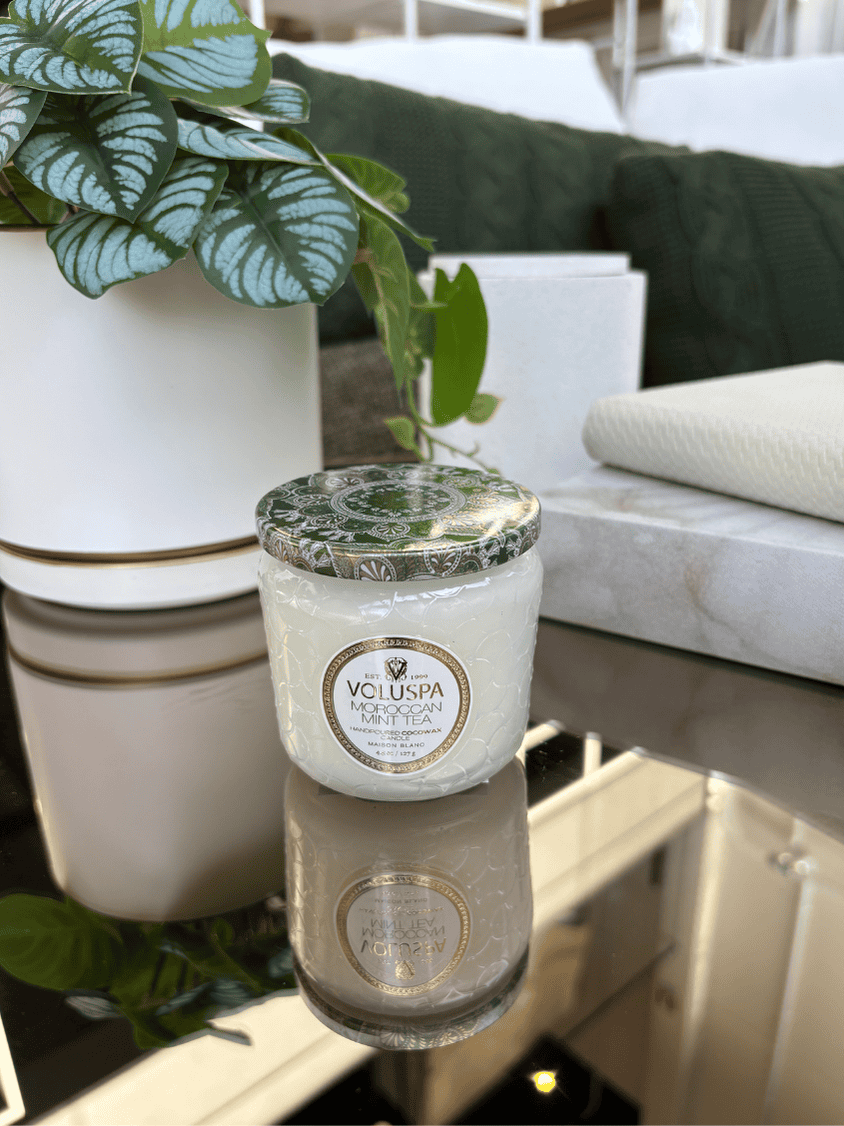 Vela Voluspa Pote Vidro +35H Moroccan Mint Tea