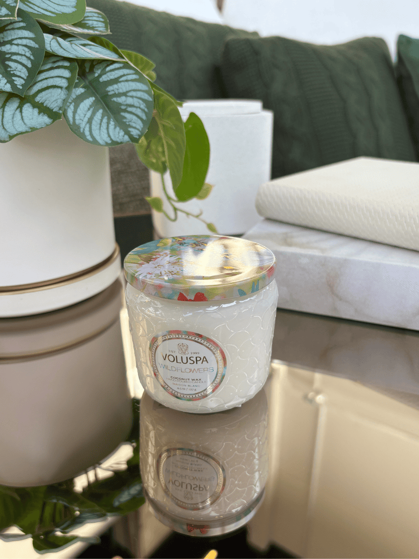 Vela Voluspa Pote Vidro +35H Wildflowers