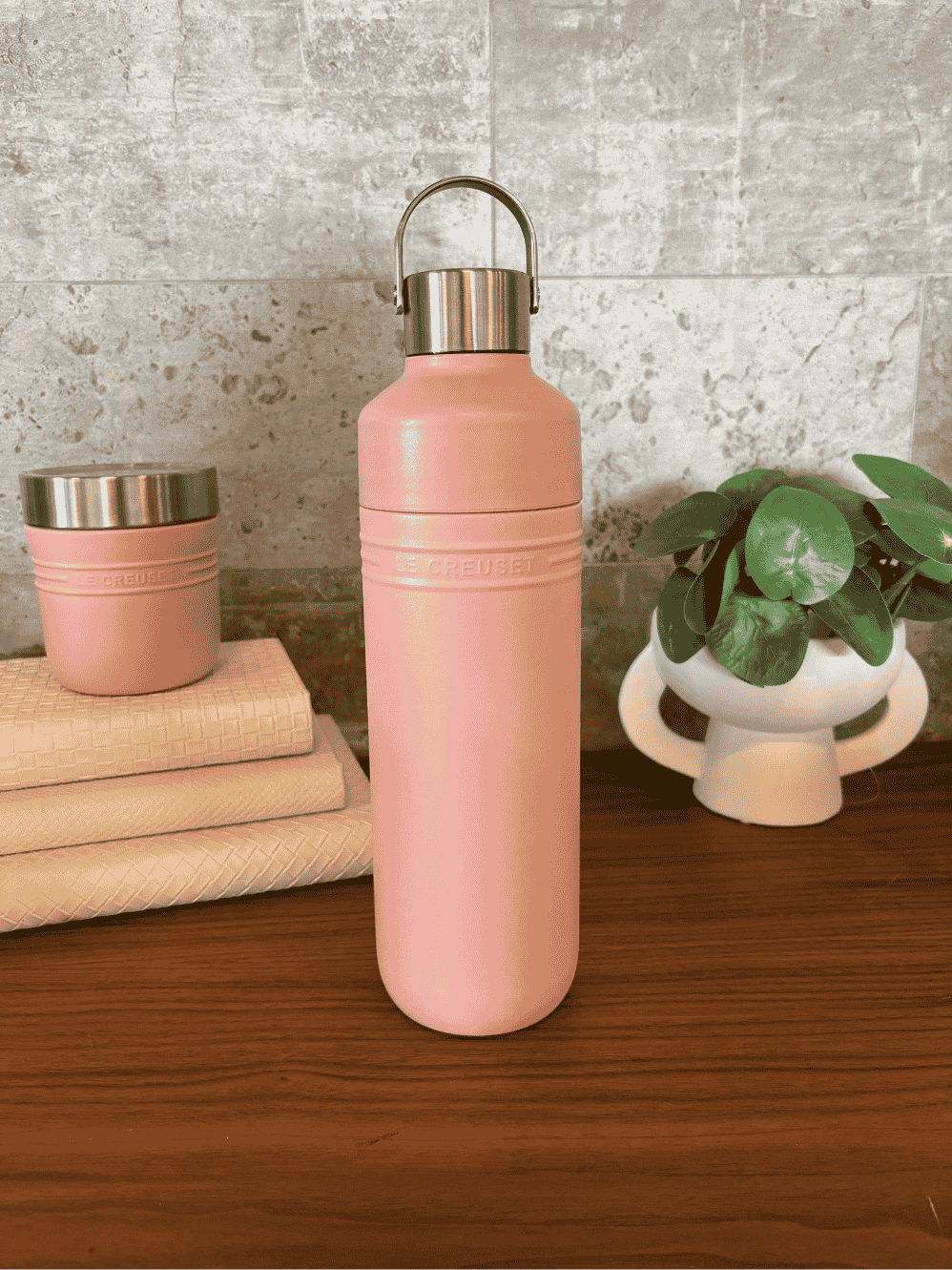 Garrafa Termica Le Creuset OTG 1L Shell Pink