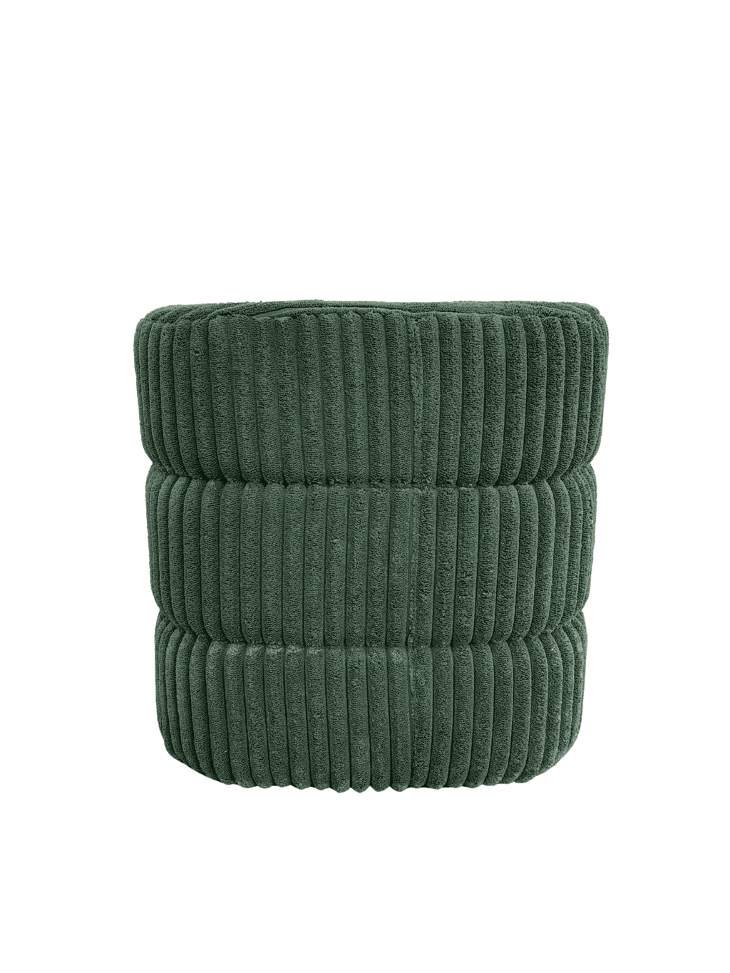 Puff Quadrado em Veludo Verde