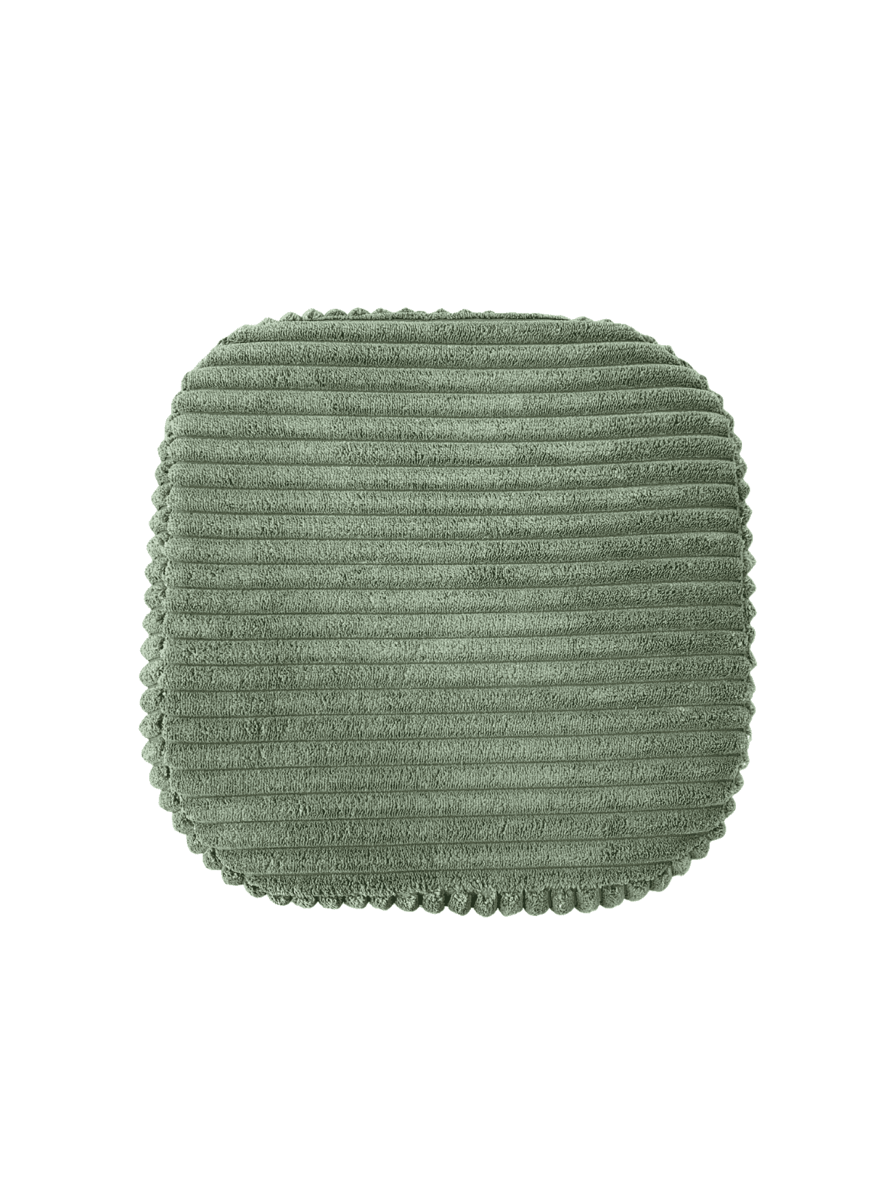 Puff Quadrado em Veludo Verde