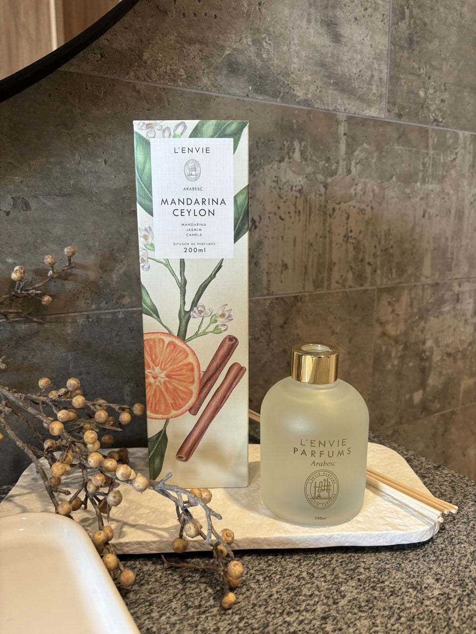 Difusor de Perfume Lenvie Arabesc Mandarina Ceylon 200ml