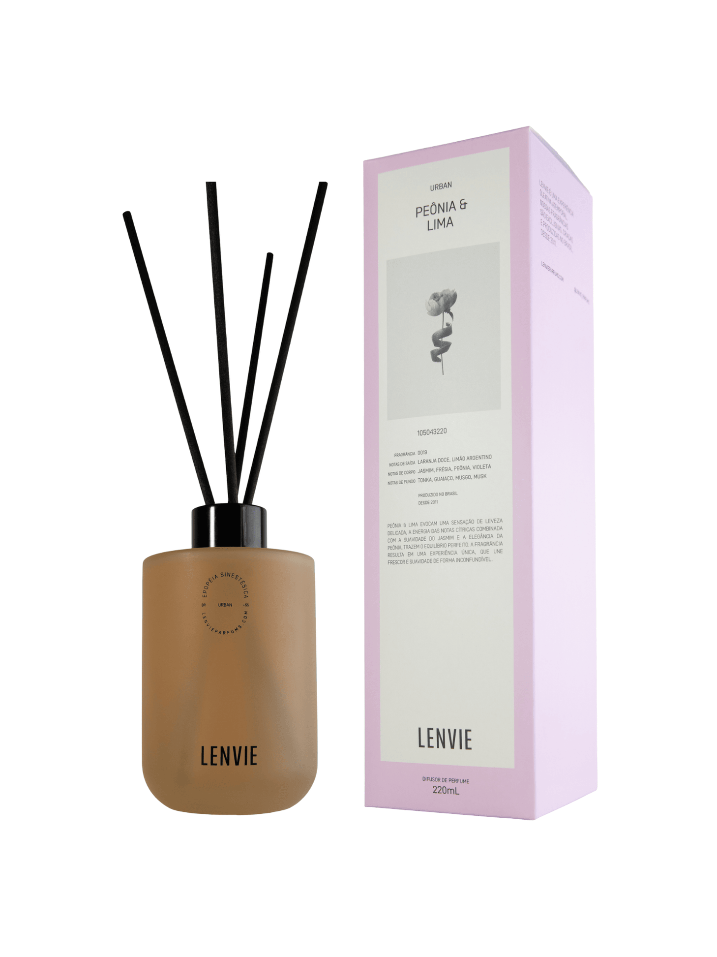 Difusor de Perfume Lenvie Urban Peônia e Lima 220ml