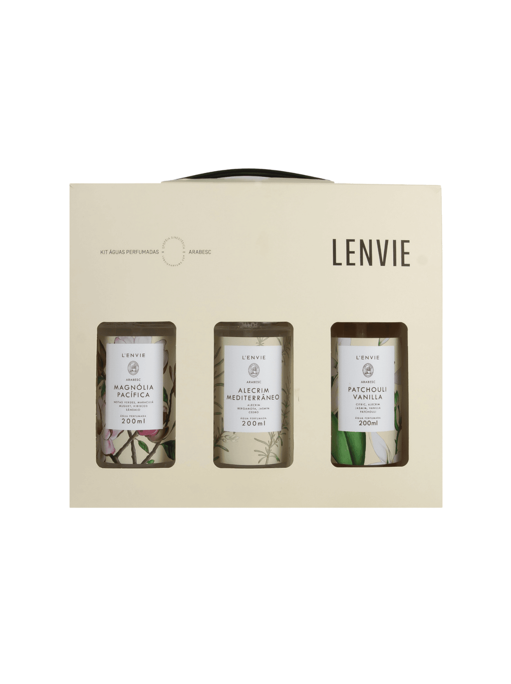 Kit 3 Mini Águas Perfumadas Lenvie 200ml