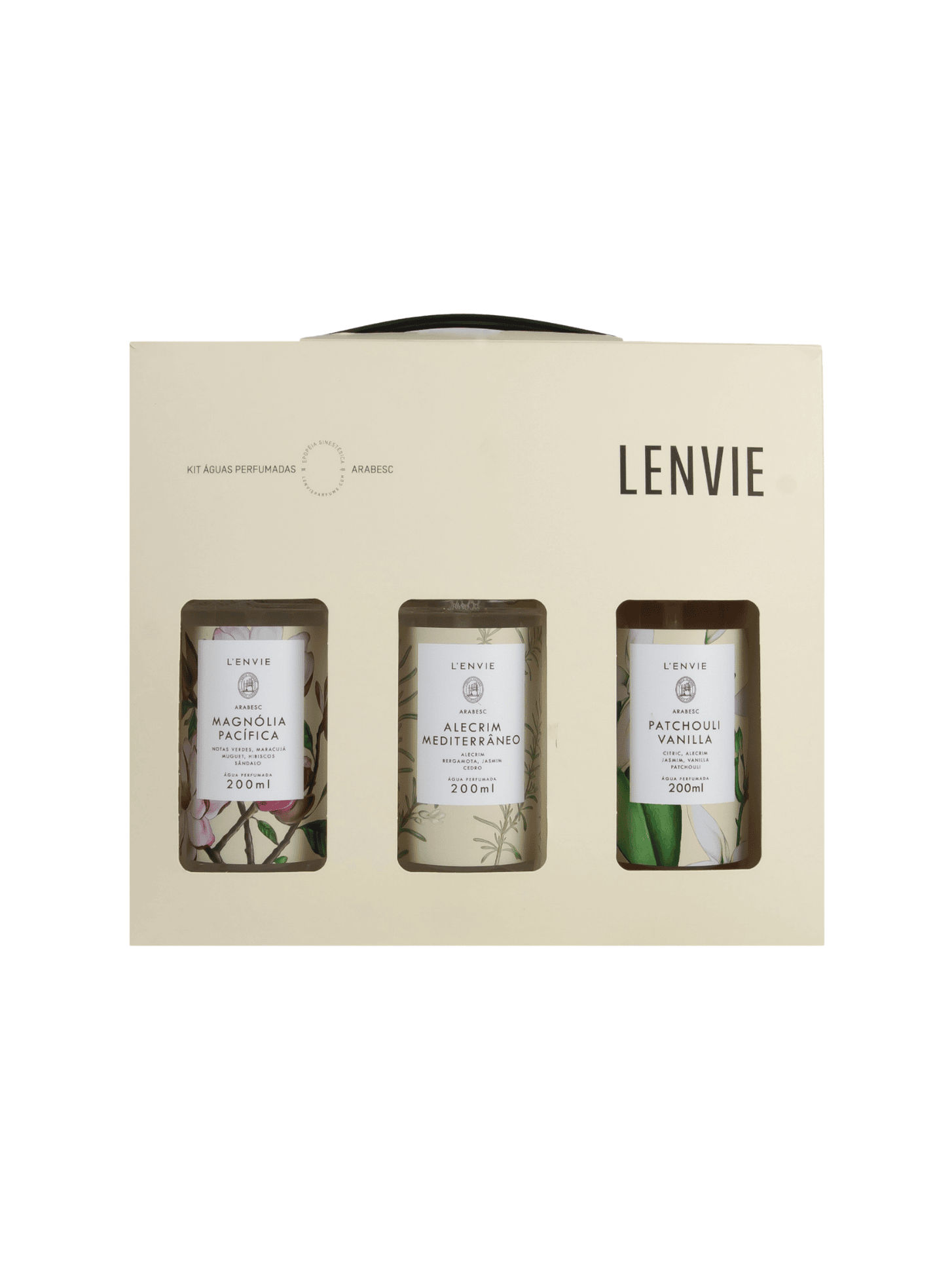 Kit 3 Mini Águas Perfumadas Lenvie 200ml