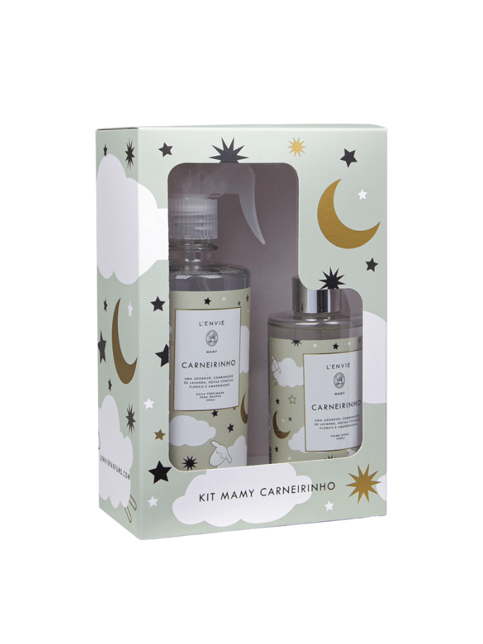 Kit Água Perfumada e Home Spray Lenvie Mamy Carneirinho